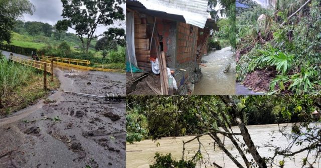 Fuertes lluvias han afectado de manera crítica a seis municipios del Quindío en las últimas horas