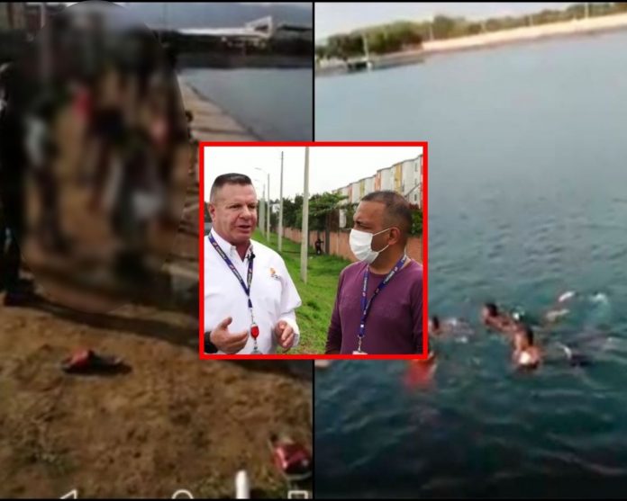 Han vuelto a sacar de la piscina el depósito de agua de Puerto Mallarino, temen que haya otra tragedia