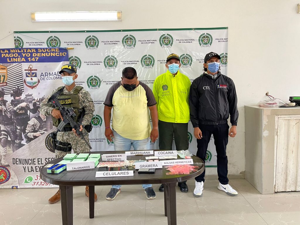Ofensiva contra el tráfico de estupefacientes en Sucre dejó como resultado seis personas judicializadas