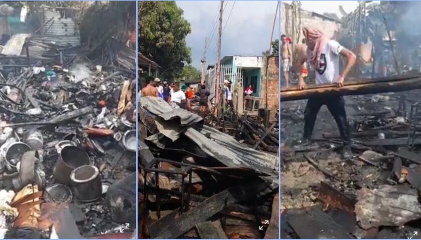 Se incendian varias viviendas en El Poblado (Ciénaga)