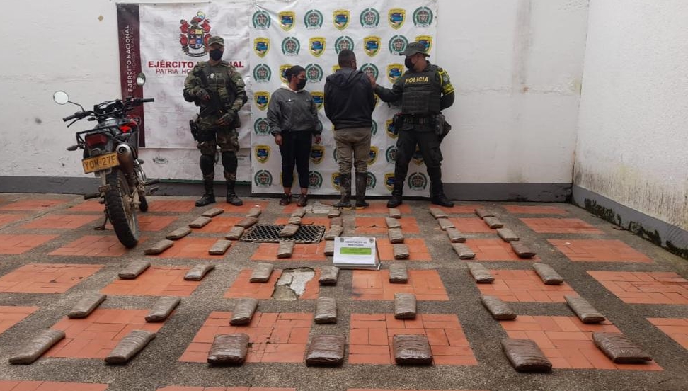 Seis personas capturadas en el Huila, con más de 66 kilos de marihuana