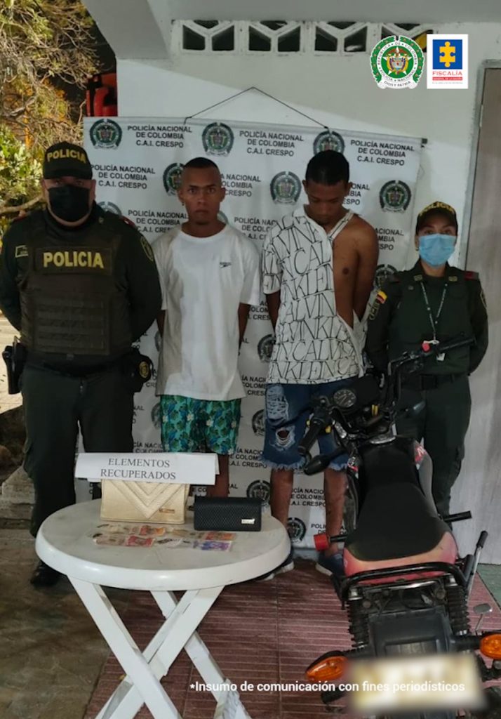 Tres personas fueron aseguradas por, presuntamente, estar implicadas en hurtos en Cartagena