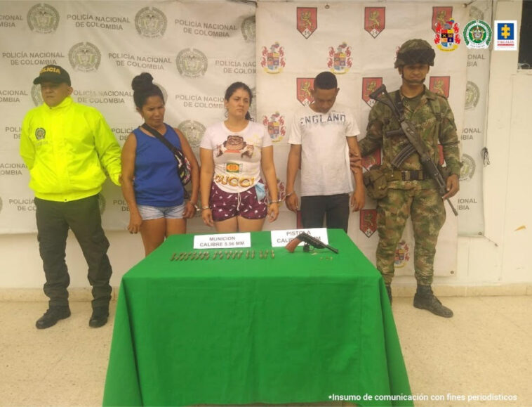 A la cárcel tres personas que al parecer fueron capturadas en flagrancia con armas de fuego