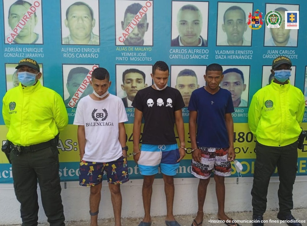 A la cárcel tres presuntos responsables del asesinato de un joven en Riohacha