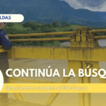 Aumento del caudal del Río Cauca dificultan las labores de rescate de dos jóvenes en Marmato