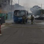 Bus de Sitp se incendió por un corto