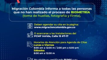 Buscan en Inírida a más de 1600 venezolanos para que acudan al registro biométrico