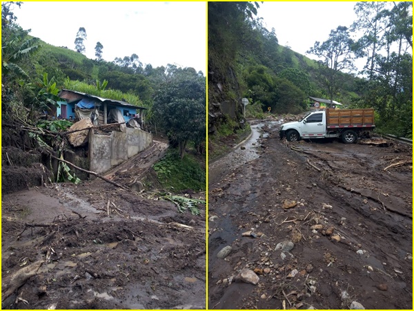 Consacá está en alerta Roja por la ola invernal, hay 50 familias afectadas y se requiere ayuda humanitaria