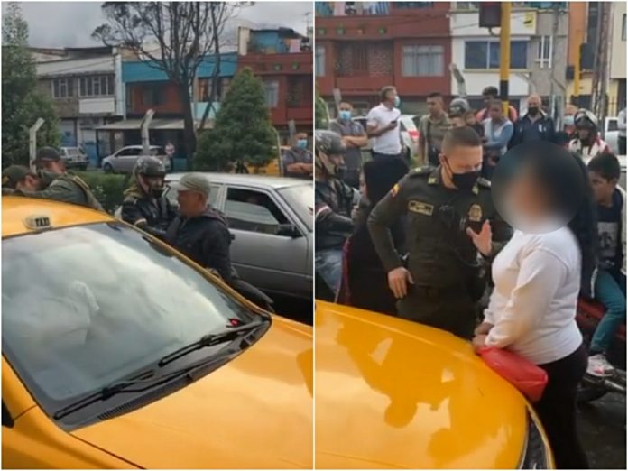 En Pasto: esposa de un taxista lo habría pillado con su 'amante' y todo el tráfico colapsó, hasta la Policía intervino