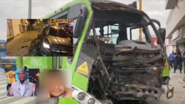 Accidente de autobús eléctrico MIO Freddy Rincón