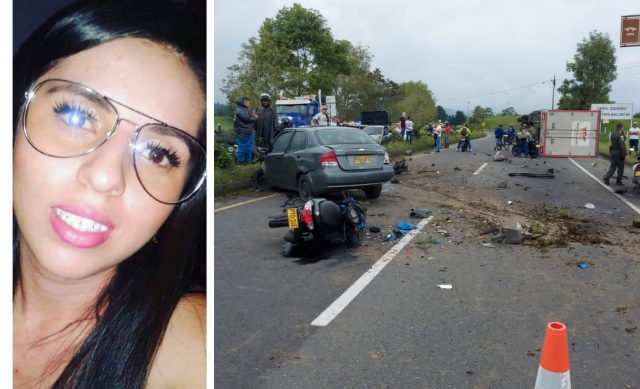 Geraldine Ramírez perdió la vida en el triple choque de la autopista del Café