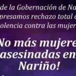 Gobernación de Nariño rechaza violencia contra mujeres