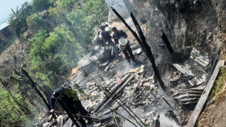 Incendio consumió vivienda de madera en el barrio Palestina en Cartagena