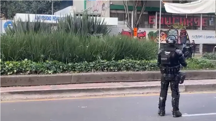 Jornada de protestas en Bogotá dejó cinco personas detenidas