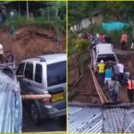 La crisis que en las carreteras de La Unión, la comunidad tiene que ayudar a jalar los carros para cruzar puentes