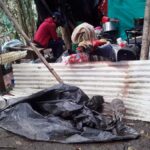 Familia desalojada en Cajamarca