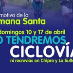 No habrá ciclovía ni recrevía los domingos 10 y 17 de abril en Manizales