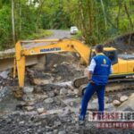 Trabajos de protección en puente sobre la quebrada Negra en Recetor