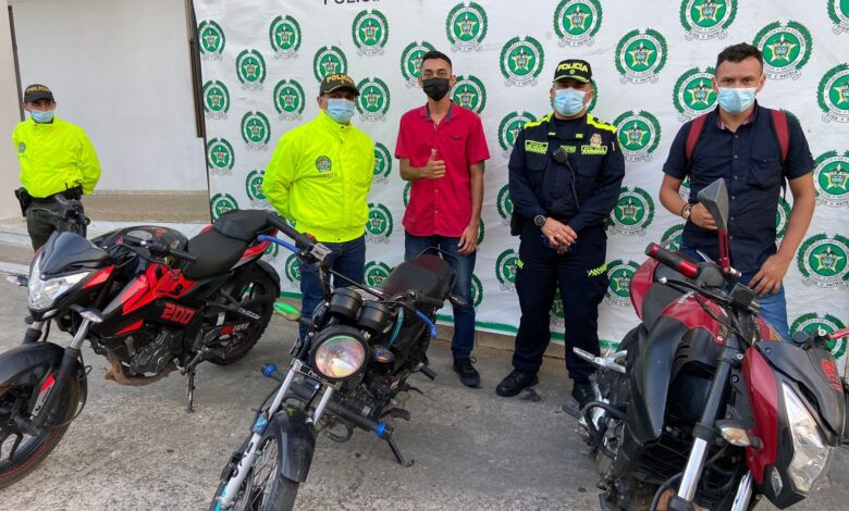Tres motocicletas fueron recuperadas en Casanare