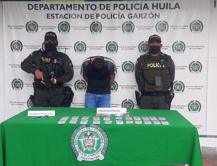 Un hombre fue detenido luego de hurtar 15 millones de pesos en el municipio de Garzón