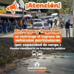 ¡Lleno total! Prohiben el ingreso de vehículos en Taganga y Minca