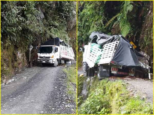 ¿Y quién responde? Deslizamiento en vía San Francisco-Mocoa cayó sobre y camión y lo destruyó