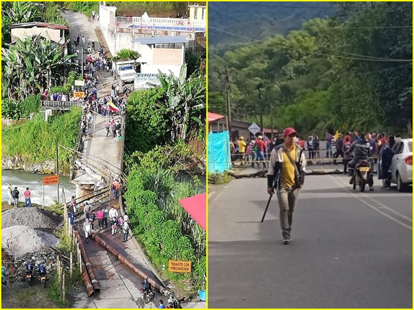 En Nariño bloquearon vía nacional para exigir arreglo de un puente