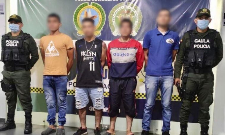 Capturados cuatro hombres por hurto y extorsión en Yopal