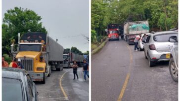 Colapsó la vía alterna de Mojarras – La Unión y suspendieron movilidad de vehículos de carga pesada