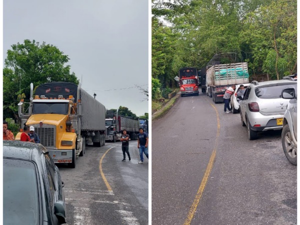 Colapsó la vía alterna de Mojarras – La Unión y suspendieron movilidad de vehículos de carga pesada