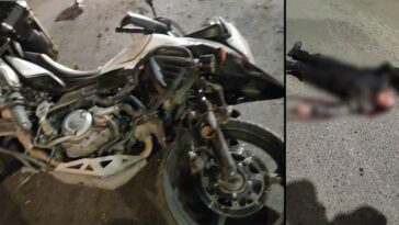 El hombre que manejaba esta motocicleta murió en un accidente en la vía Medellín - Bogotá