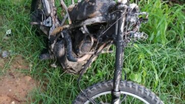 Motocicleta fue incinerada en Paz de Ariporo