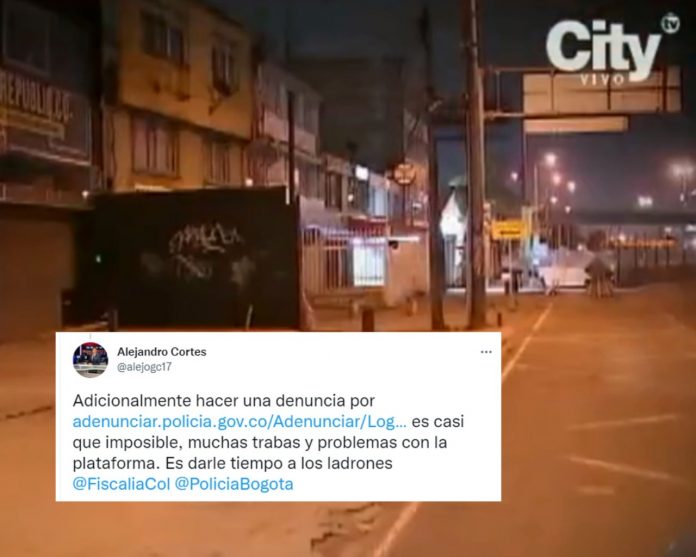 Periodista en Bogotá pasó de registrar hurtos a ser víctima: denunciar en la 'web' de la Policía