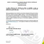 Suspenden provisionalmente la elección a Contralor Municipal