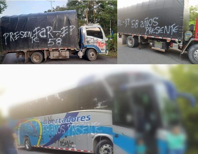 Temor por grafitis de la disidencia de las Farc en Arauca