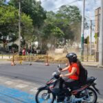 Cierre vial en la carrera 21 con calle 50 de Bucaramanga