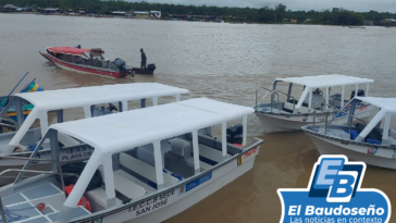 Alcalde Municipal de Bojayá, gestionó suministro de 8 lanchas para el transporte educativo fluvial a la población estudiantil de las comunidades rurales.