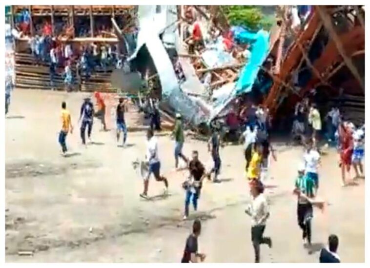 EN VIDEO: Terrible tragedia en corralejas de Tolima