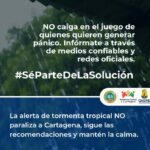 Gestión del Riesgo desmiente audio que genera pánico por alerta de tormenta en Cartagena
