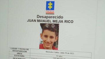 Juan Manuel Mejía Rico desapareció el pasado 10 de junio