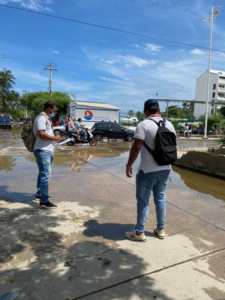 “Nula planificación de la Essmar está afectando al turismo”:  Alcaldesa por derramamiento de agua negras en El Rodadero  