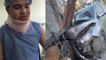 Óscar Gamarra se estrelló contra un camión en Riohacha 