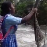 Por falta de un puente, estudiantes indígenas exponen sus vidas en Gaira