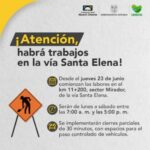 Habra cierres parciales en la via Santa Elena