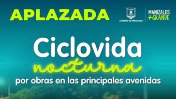 Alcaldía de Manizales, suspendió la ciclovía nocturna de este jueves