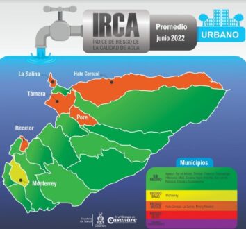 Alerta sobre riesgo medio en la calidad de agua en Casanare