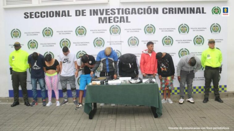 Asegurados 10 presuntos integrantes de ‘Los Piel Roja’ por microtráfico, extorsión y desplazamiento forzado en Cali