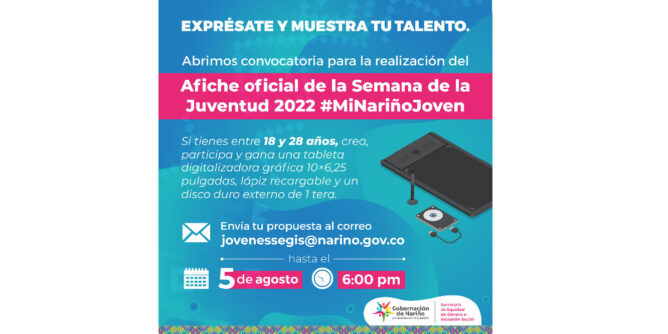 Convocatoria para creación del afiche de la Semana de la Juventud 2022