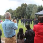 Halcones Dorados y Caballeros Azules realizaron exhibición militar en el Club Serrezuela