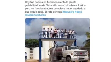 Inauguran planta potabilizadora de agua en Nazareth, Uribia, La Guajira